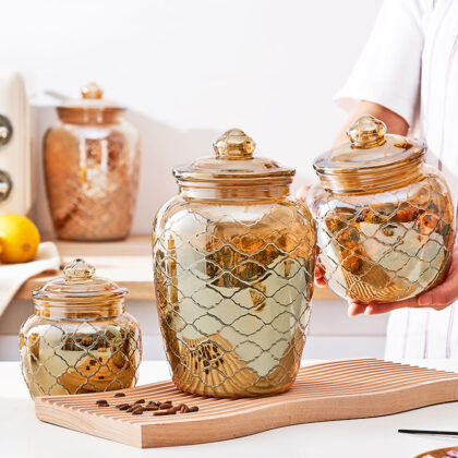 Household Airtight Jar Food Grade Storage Glass Bottle Pickle Jar